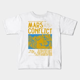 Mars Conflict / Vintage Comic Style Gold Kids T-Shirt